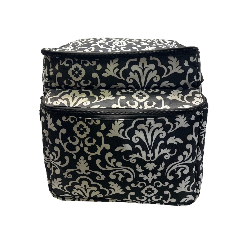 Thirty-One Rolling Thermal Cooler Bag Parisian Pop Damask Insulated Wheeled Tote
